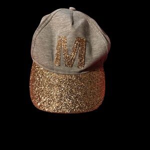 Justice Gray Cap with Gold Glitter Brim